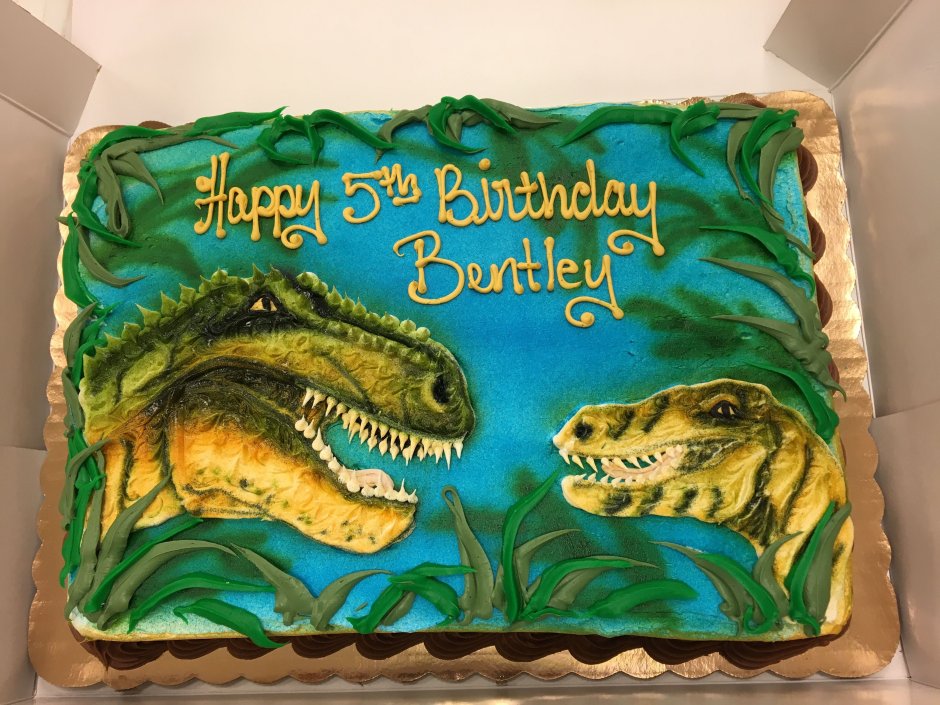 Торт для мальчика масляные динозавр
