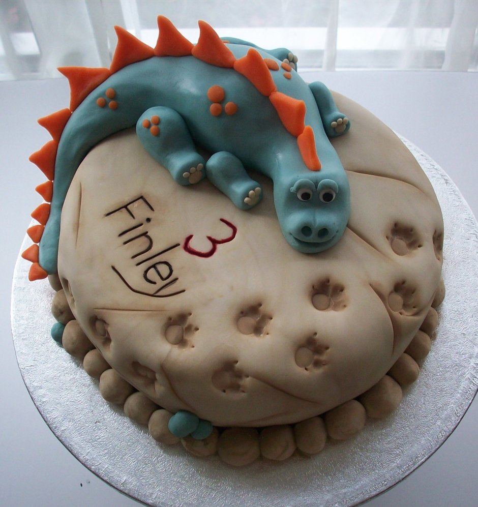 Тортики с динозаврами на день рождения