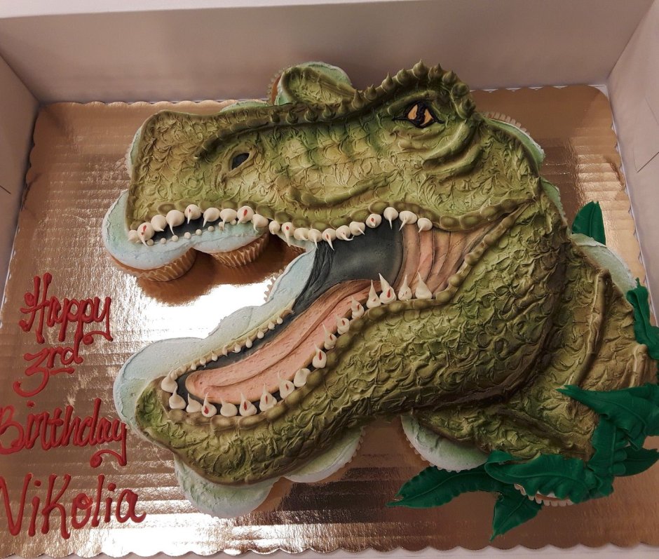 Тортики с фигуркой динозавра
