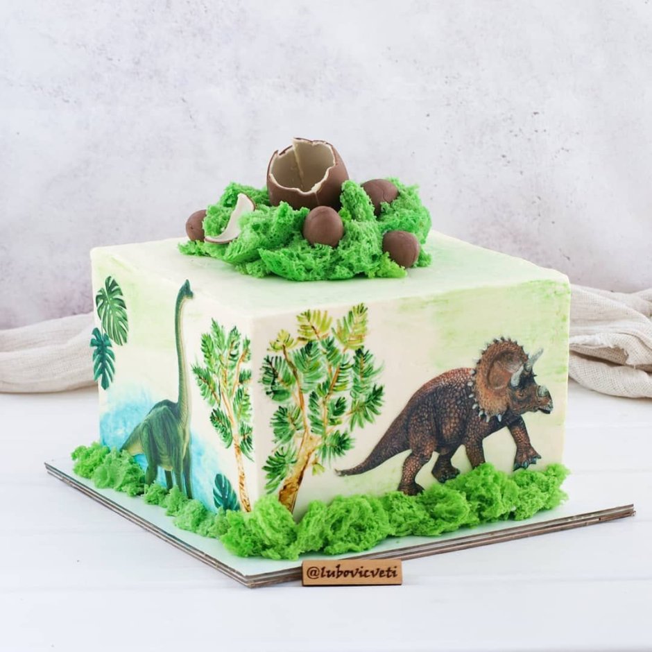 Декор на торт динозавров для детей