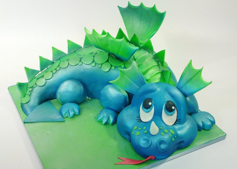 Торт с динозаврами на 1 годик