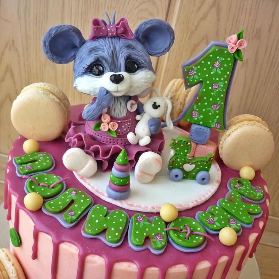 Детский торт с мышами