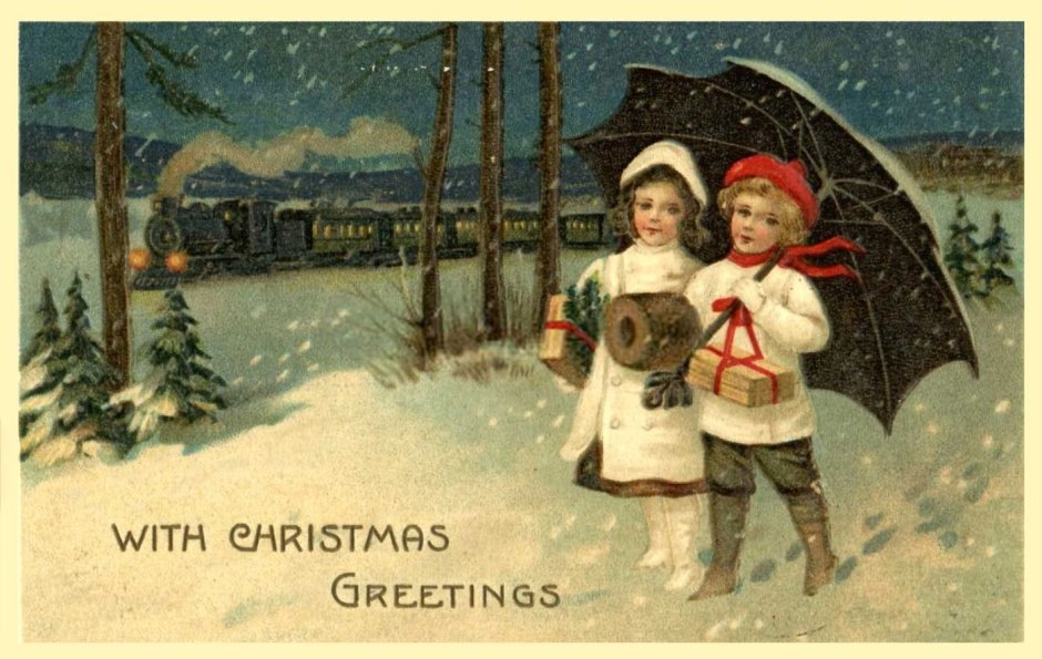 Новый год открытки ретро Финляндия