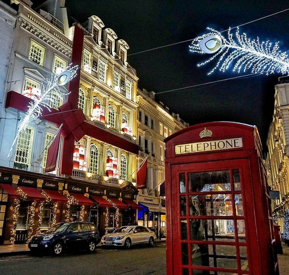Пикадилли в Лондоне в Рождество