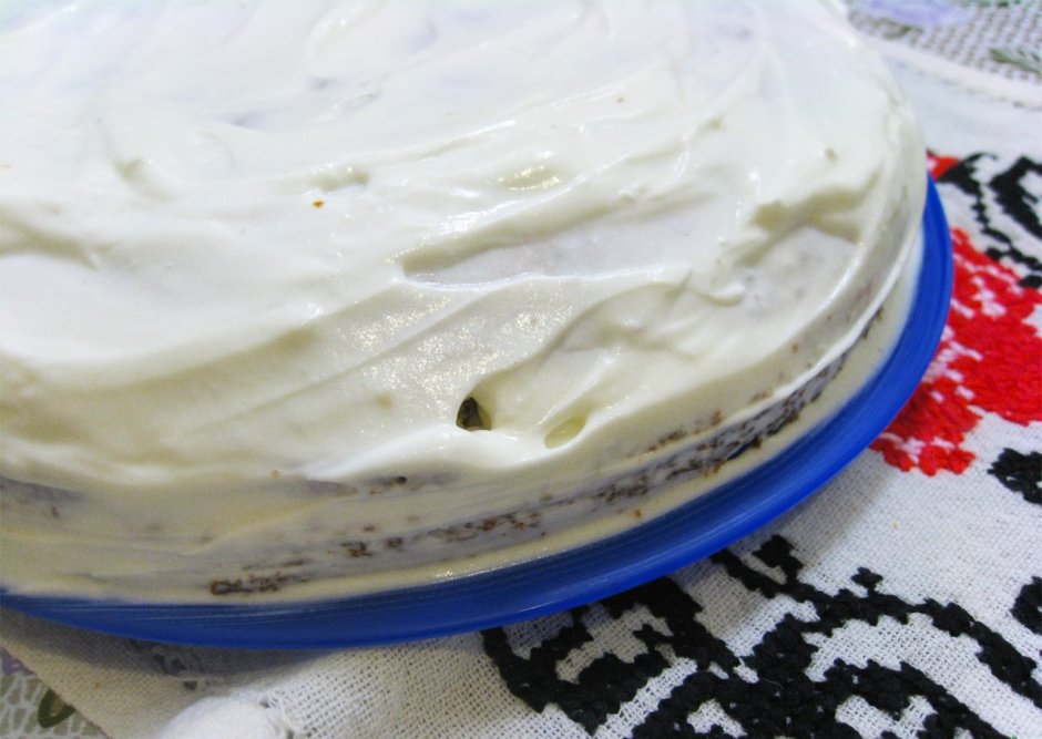 Клубничный торт с творожным кремом