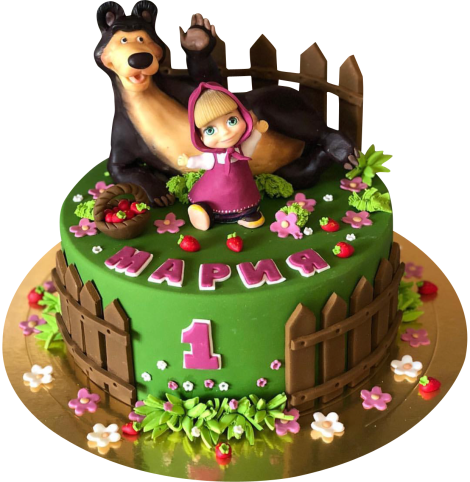Торт Маша и медведь девочке 3 годика