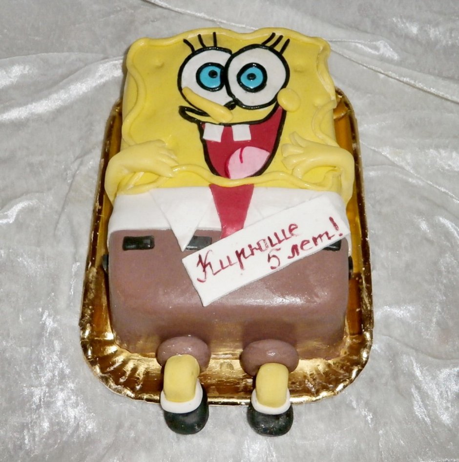 Торт для мальчика 5 лет на день рождения Спанч Боб