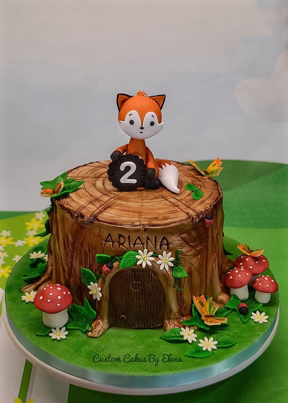 Детский торт с лисичкой