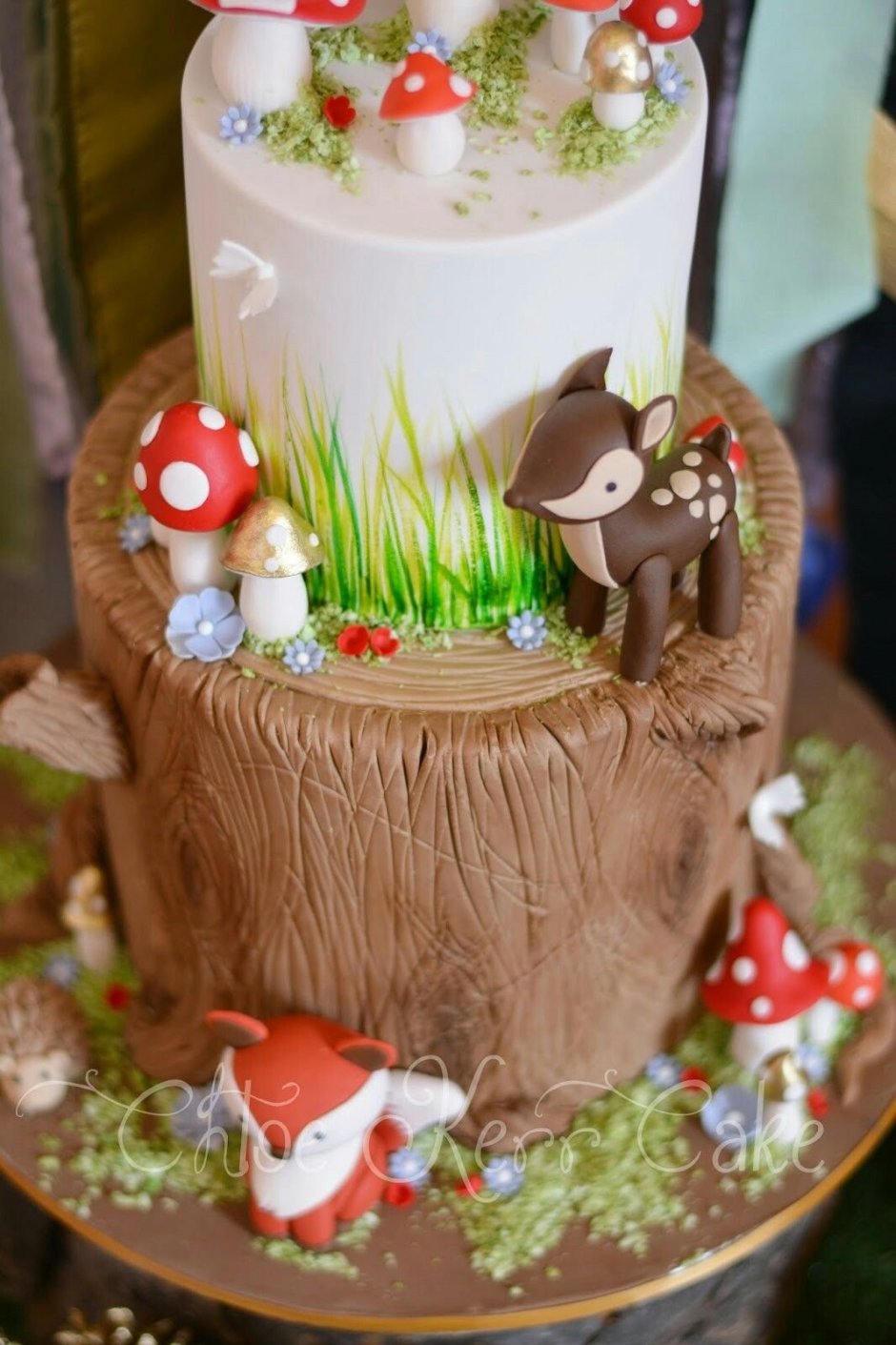 Детский торт с лесными животными