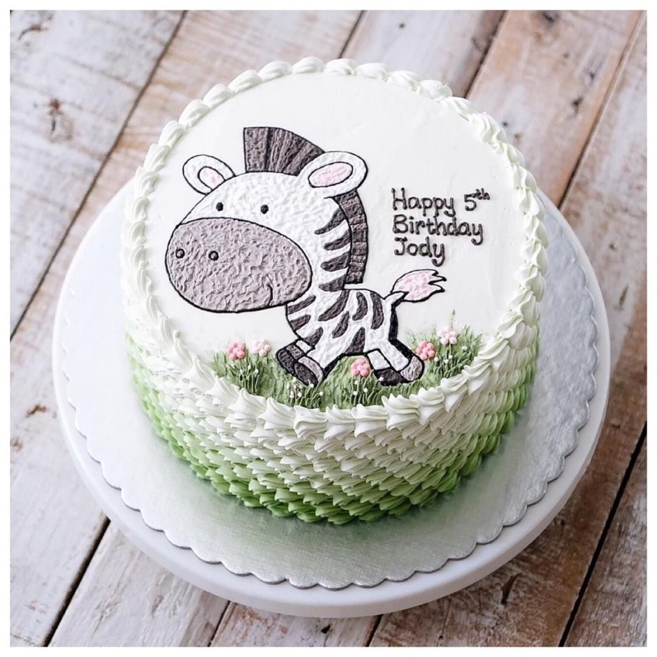 Торт одноярусный на день рождения