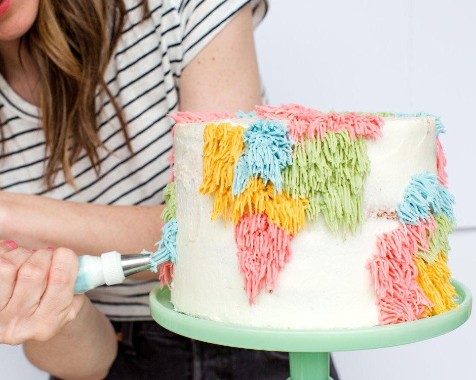 Как разрисовать красками красиво торт