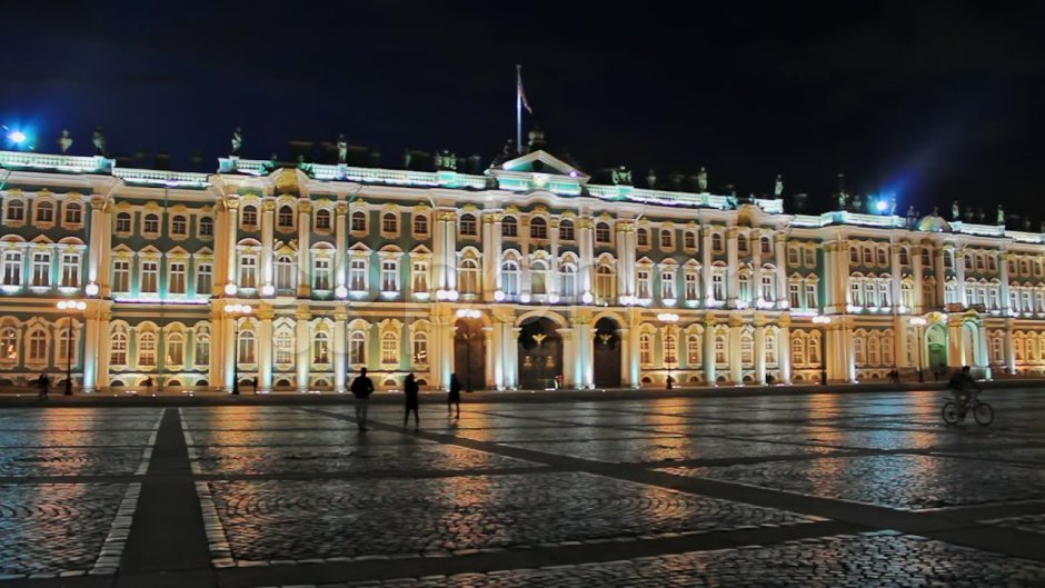 Зимний дворец Санкт-Петербург ночной