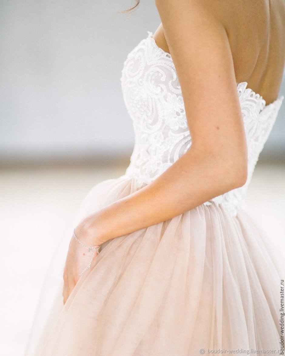 Свадебное платье капучино