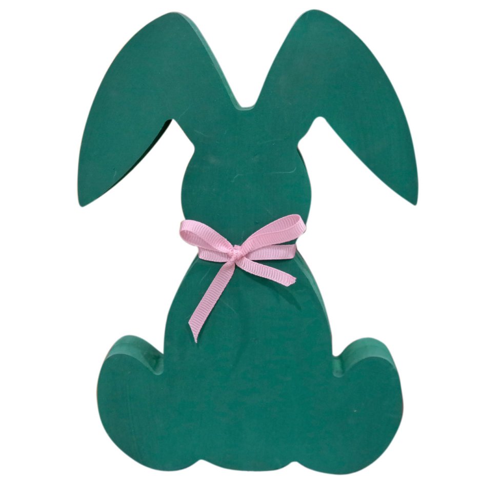 Зеленый деревянный кролик