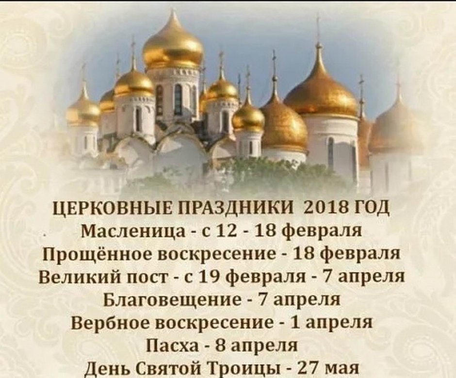 Церковный календарь на 2021 год с праздниками и постами