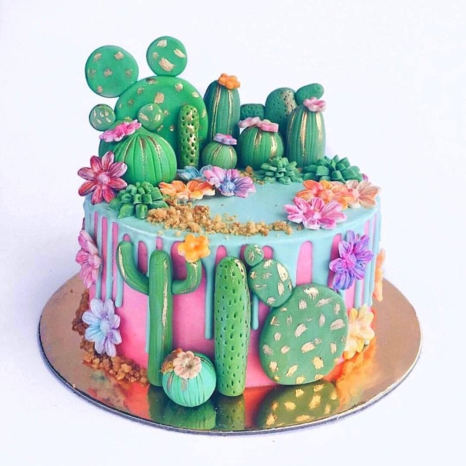 Тортик с кактусами