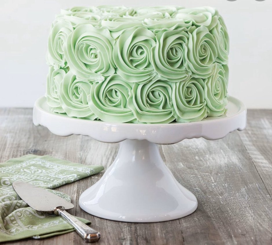 Торт кремовый зеленый