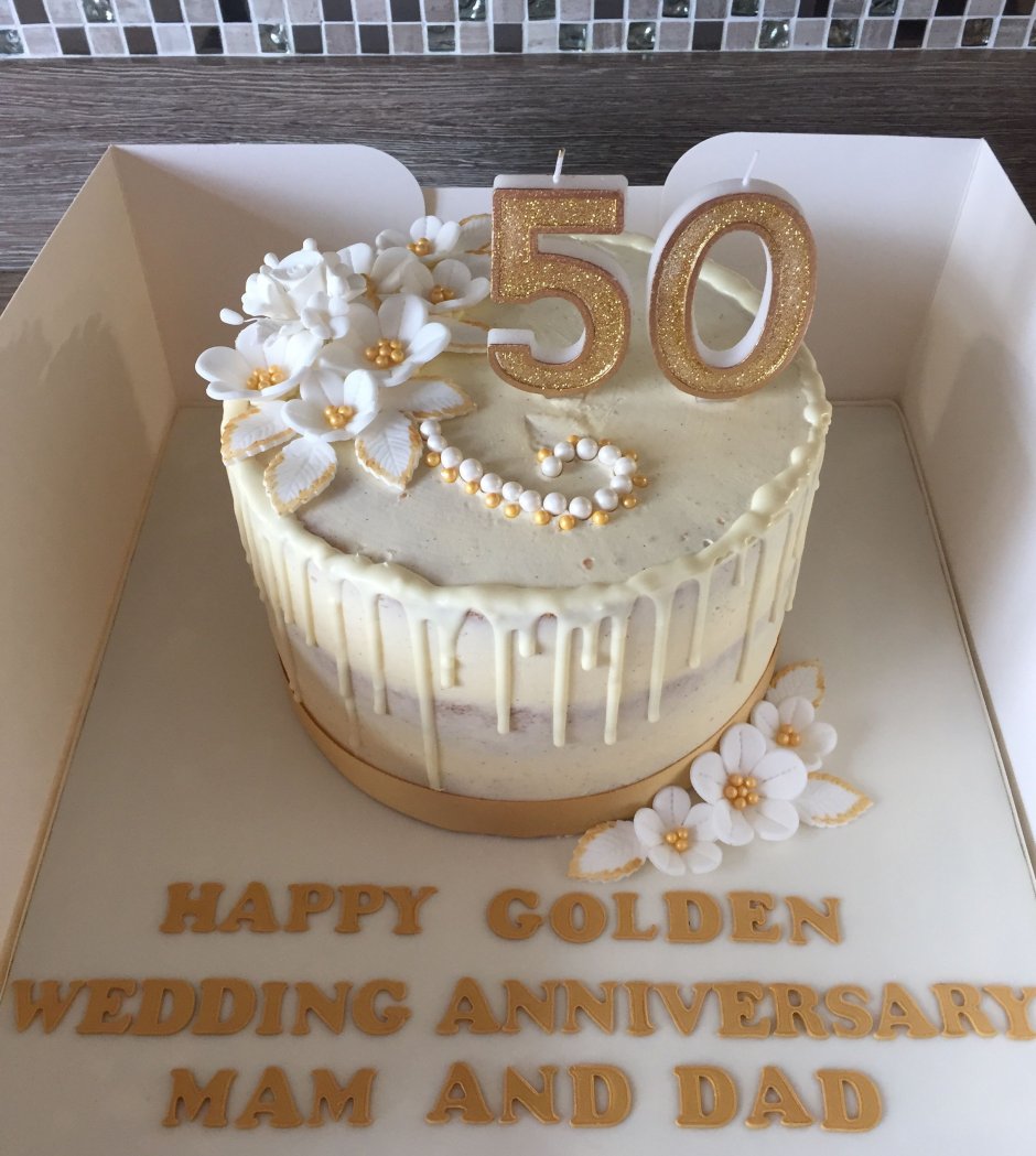 Украшение торта на 50 лет свадьбы