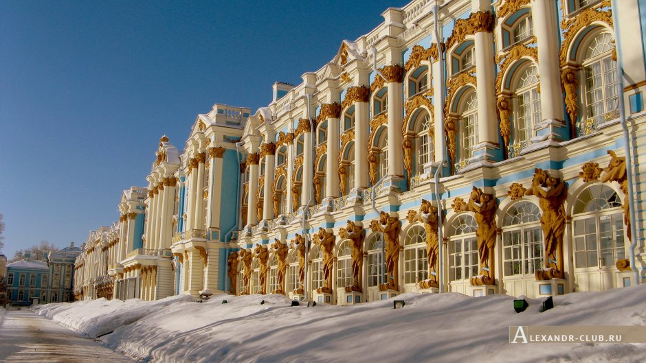 Питер Царское село Екатерининский дворец зимой