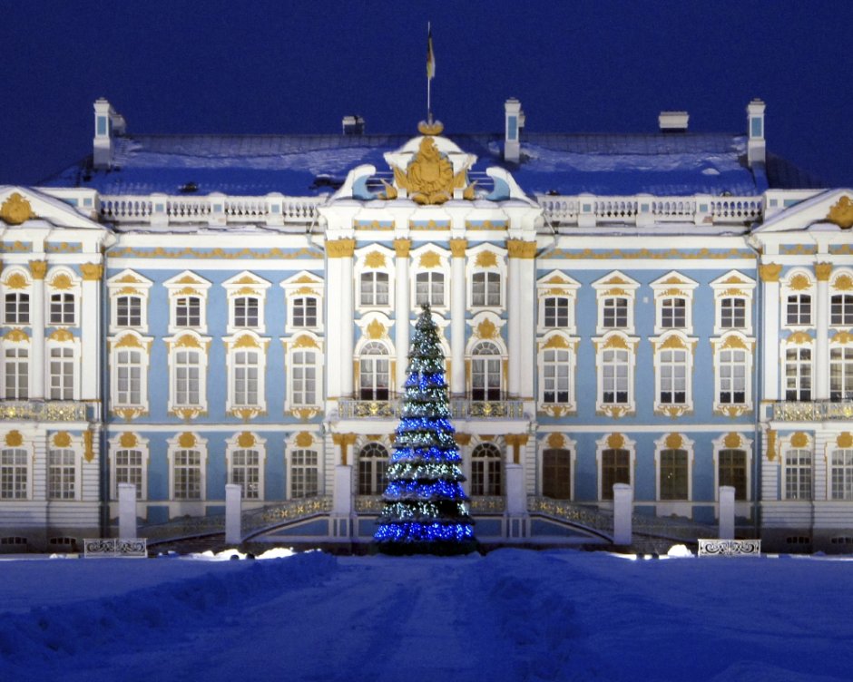 Санкт-Петербург зима Екатерининский дворец