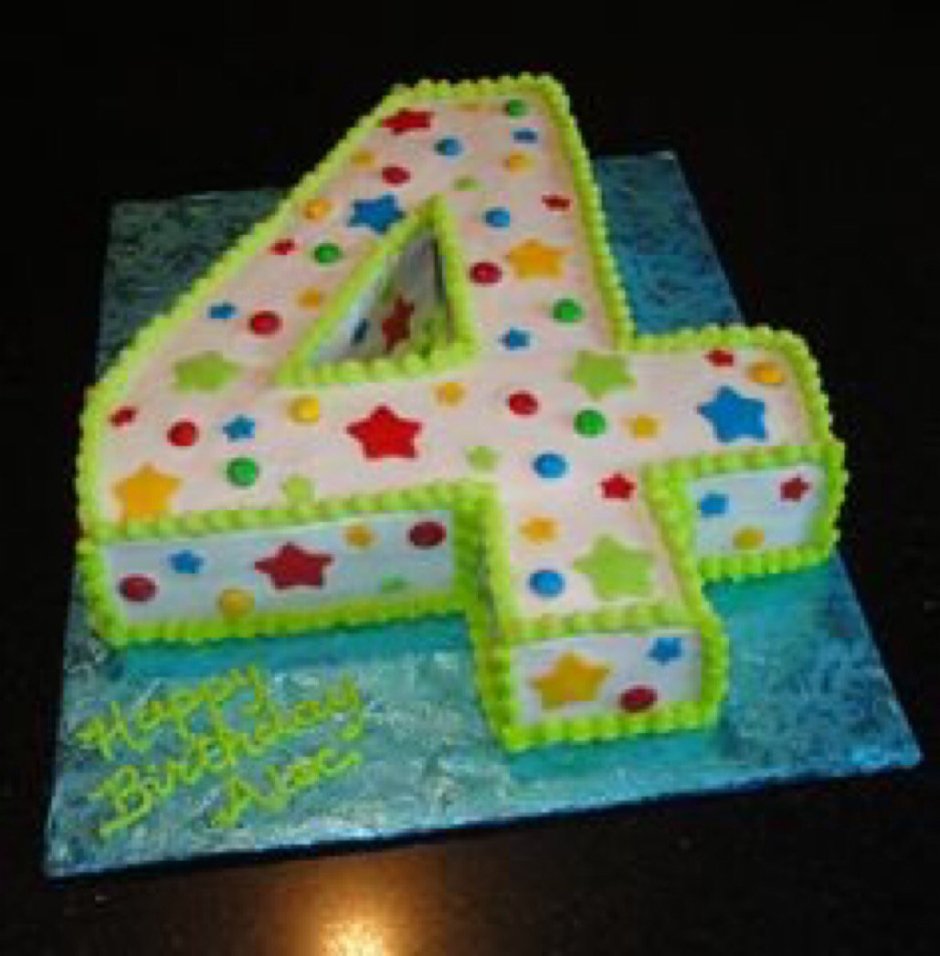 Украшение торта для мальчика 4 года