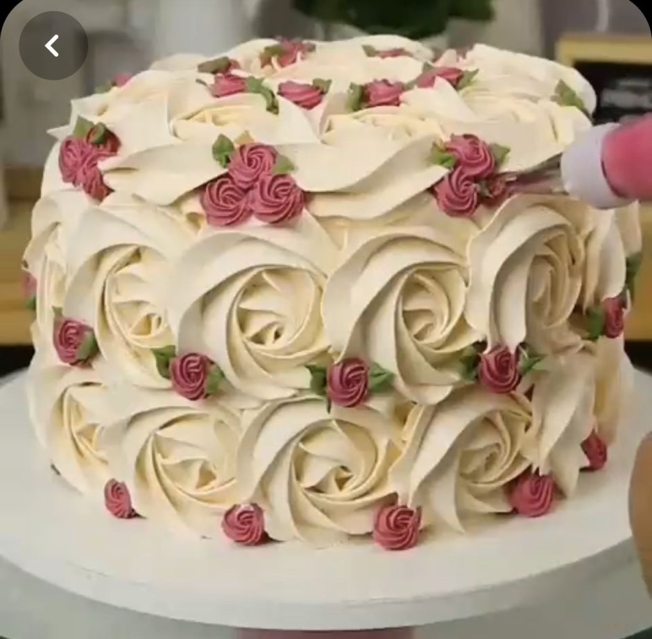 Торт украшение цветами розовый