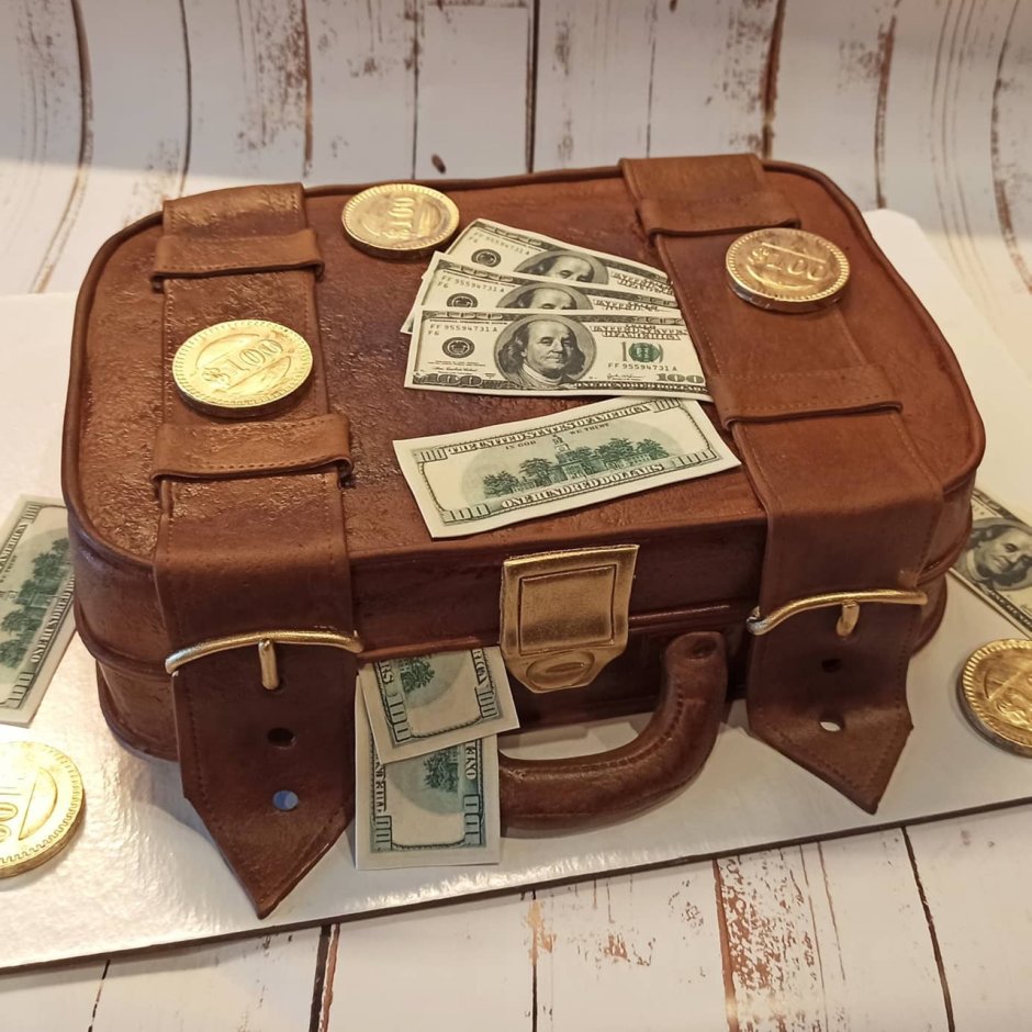 Торт чемодан с деньгами