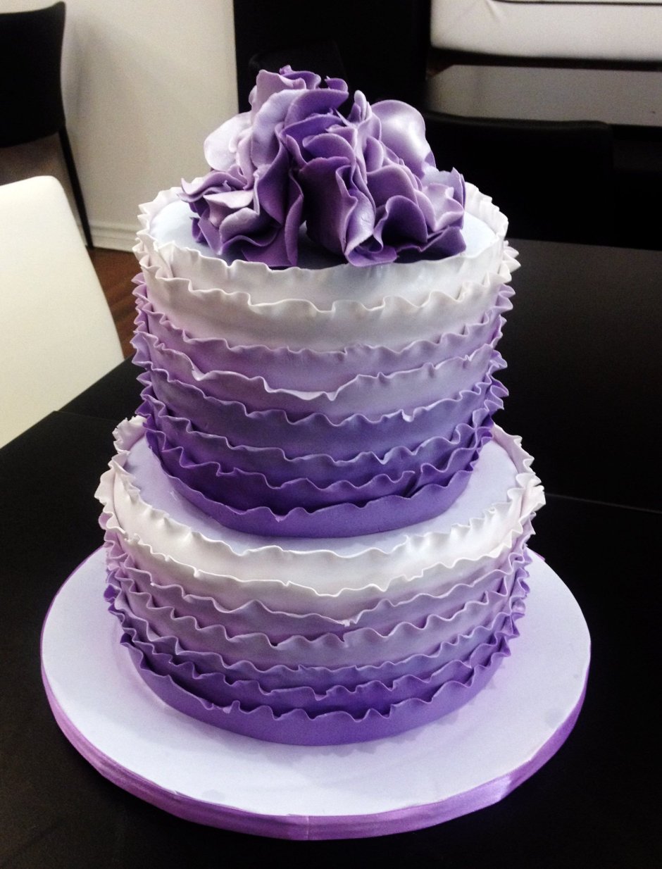 Торт в фиолетовом цвете для девочки