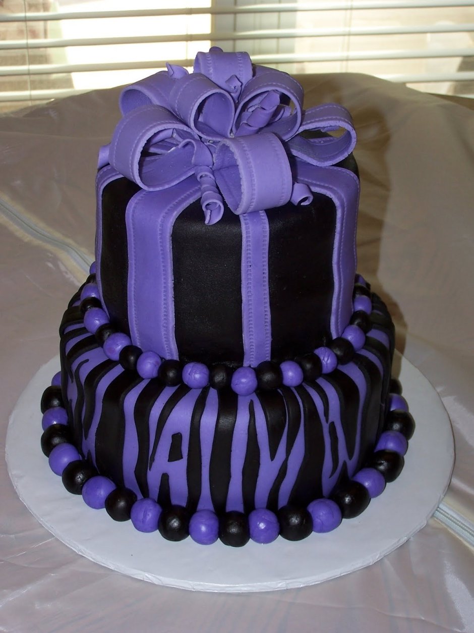 Фиолетово синий торт