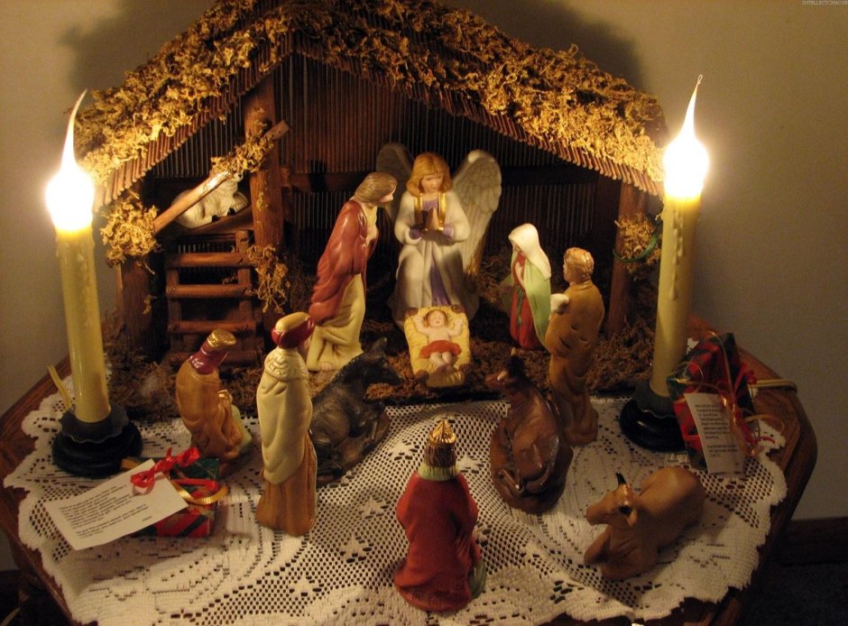 Вертеп Рождественский изображение Святого семейства