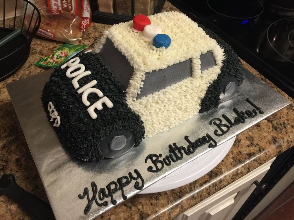 Торт машинка полиция