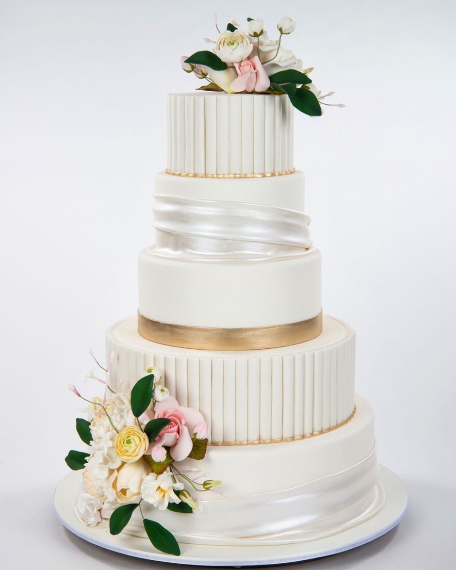 Свадебный торт одноярусный