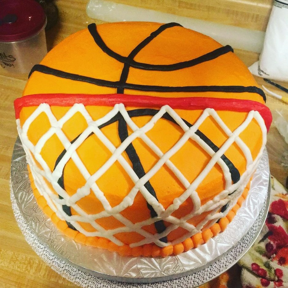 Украшение торта баскетбольный мяч