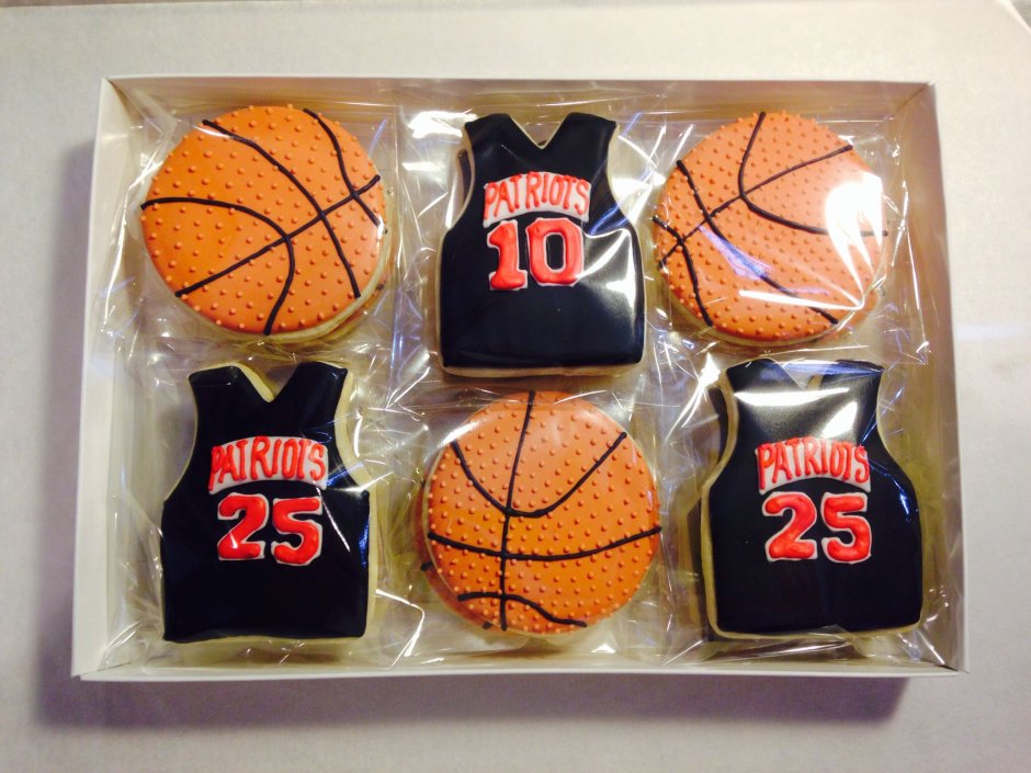 Печенье в виде баскетбольного мяча