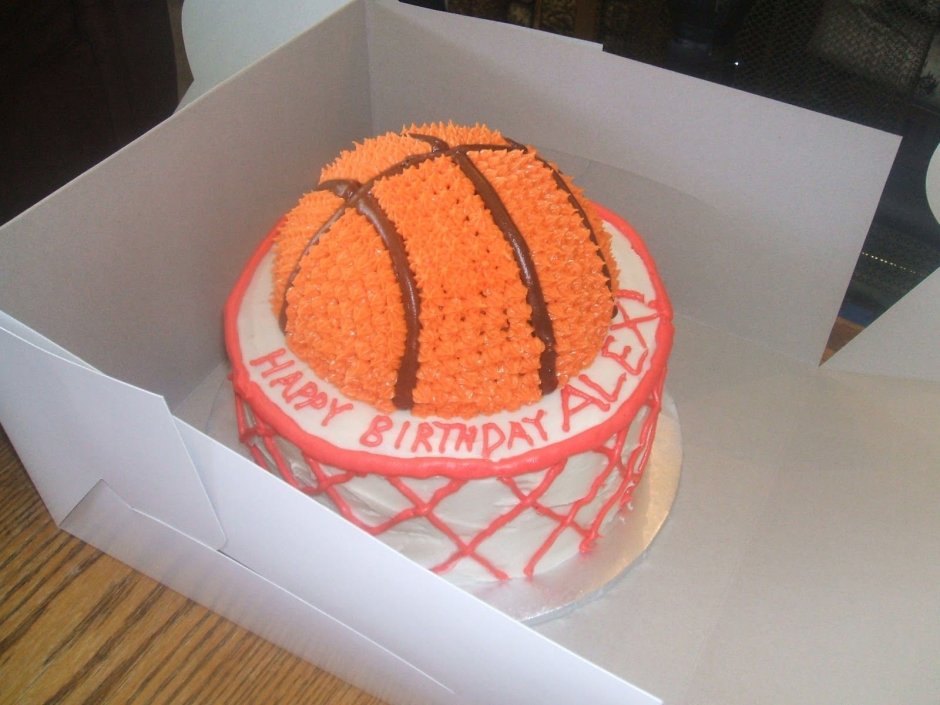 Баскетбольный торт без мастики