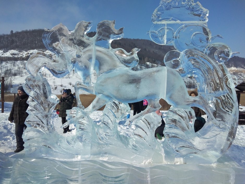 Ледяные скульптуры в Царицыно