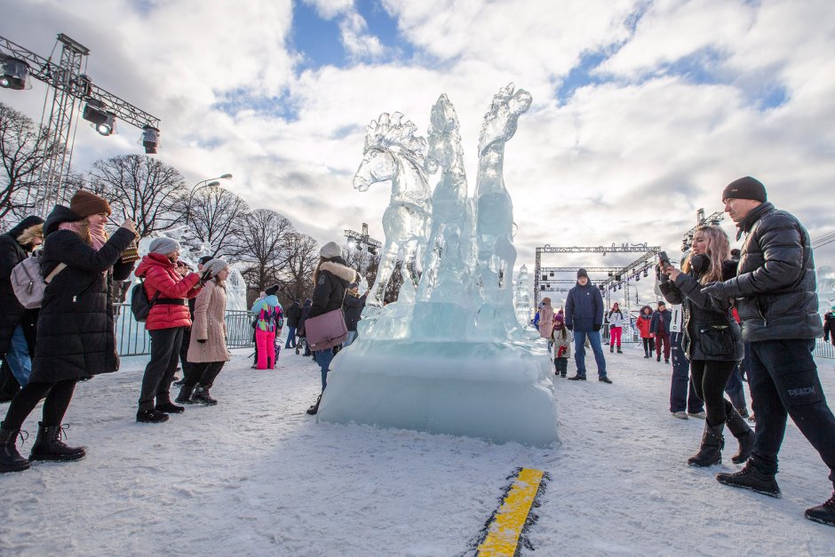 Выставка ледяных скульптур в Подольске 2021