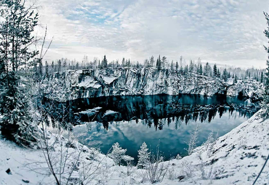 Горный парк Рускеала зимой