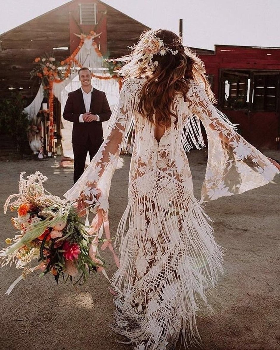 Свадебное платье хиппи бохо