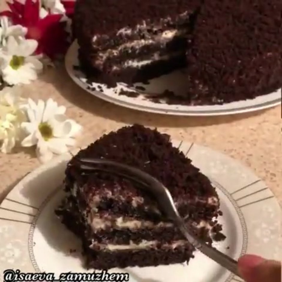 Разрез торта темный Ларри