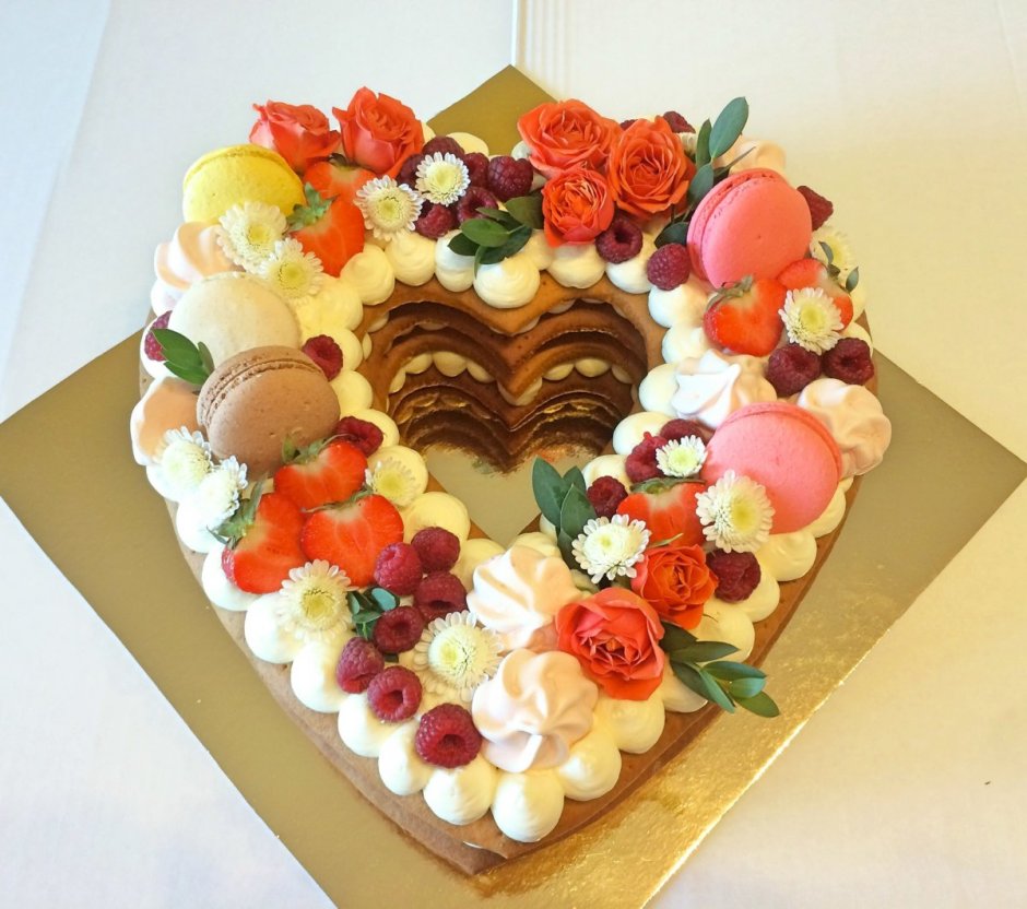 Декор торта сердце