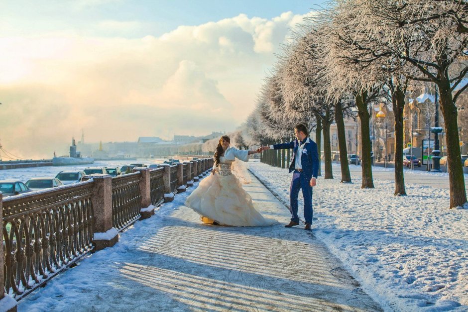 Свадебная прогулка зимой