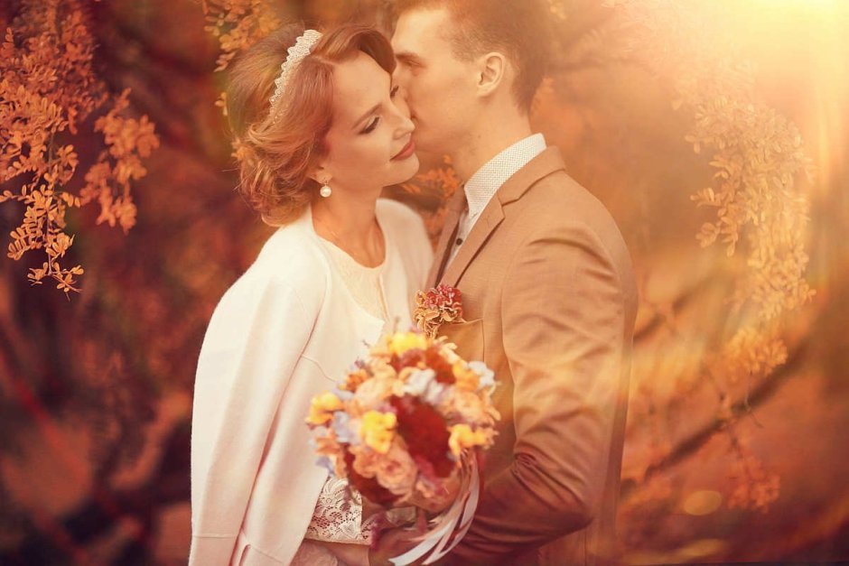 Красивая свадьба осенью