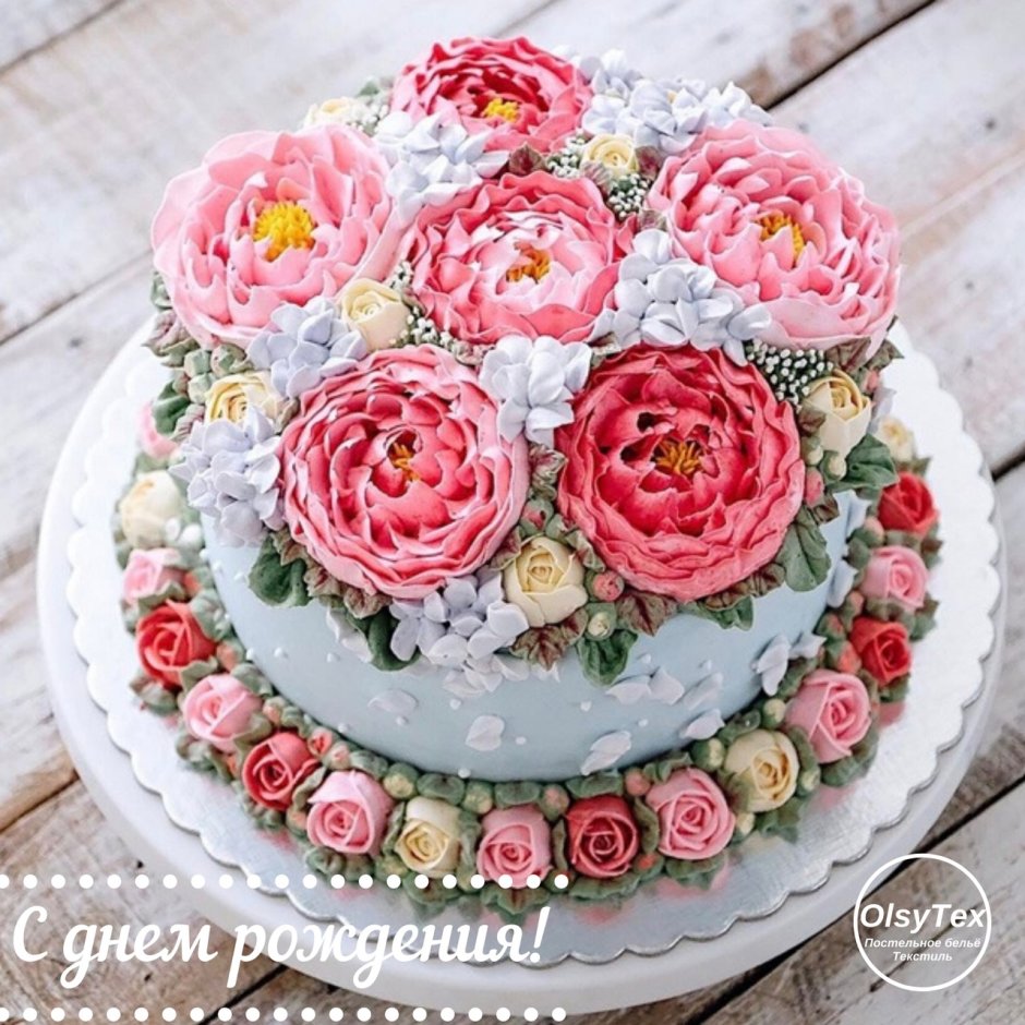 Красивые торты с цветами