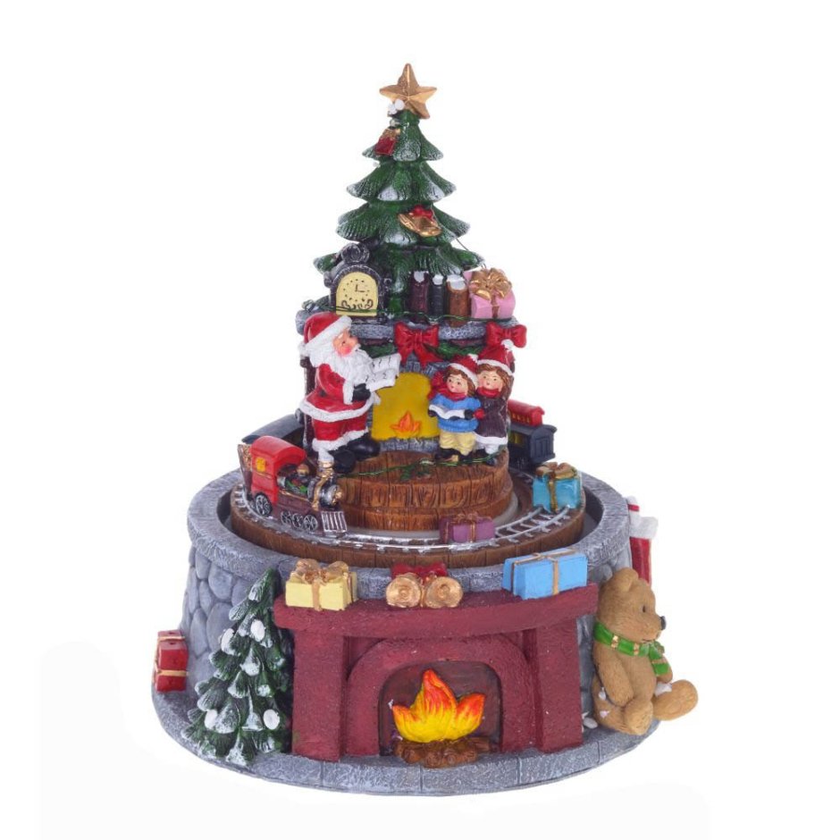 Санта "Рождественский лес" с led огнями настольный kh68453 Holiday Classics