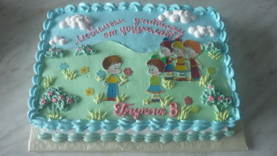 Украшение торта на выпускной в детском саду