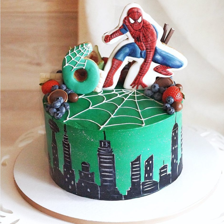 Торт Веном и человек паук без мастики