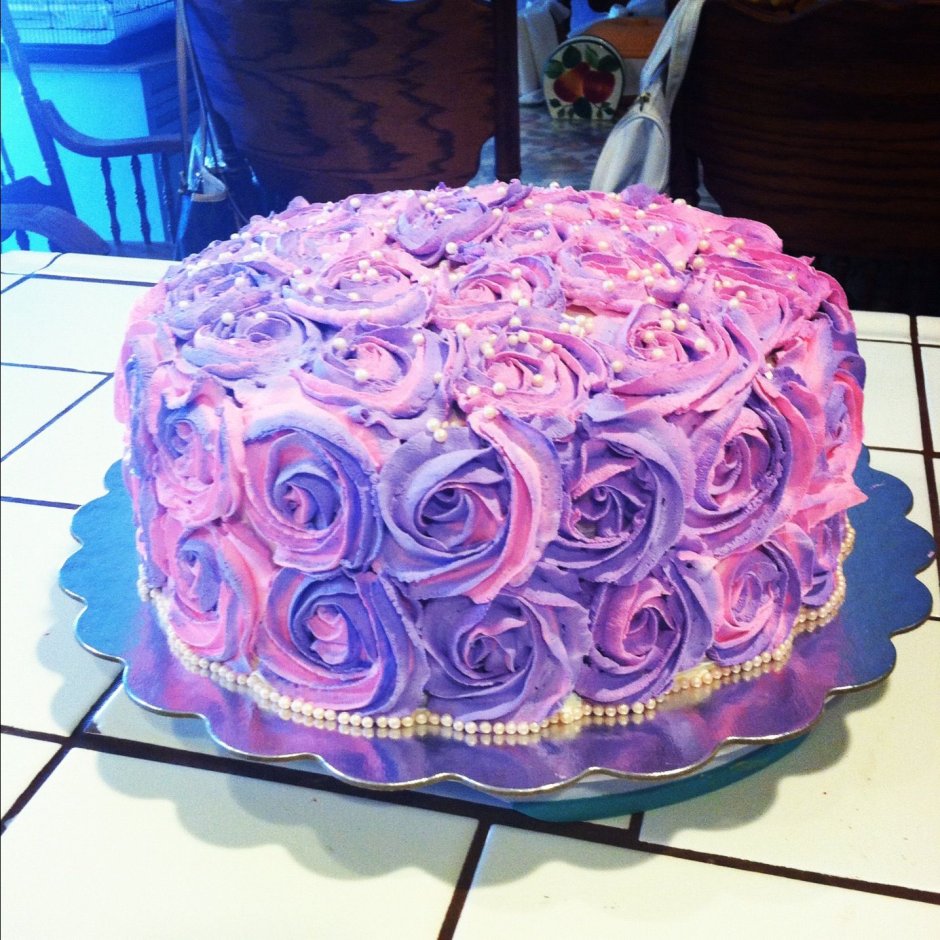 Фиолетовый торт для девочки