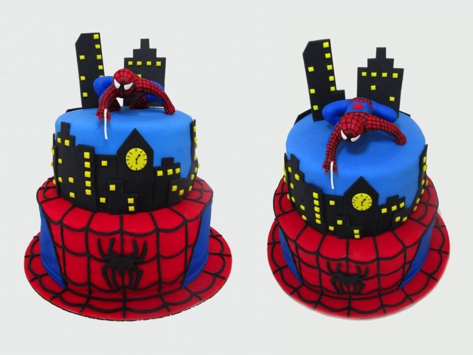 Детский торт человек паук
