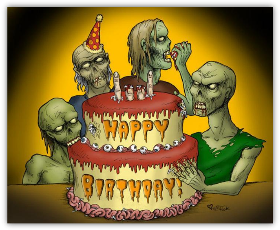 Поздравление с днем рождения зомби